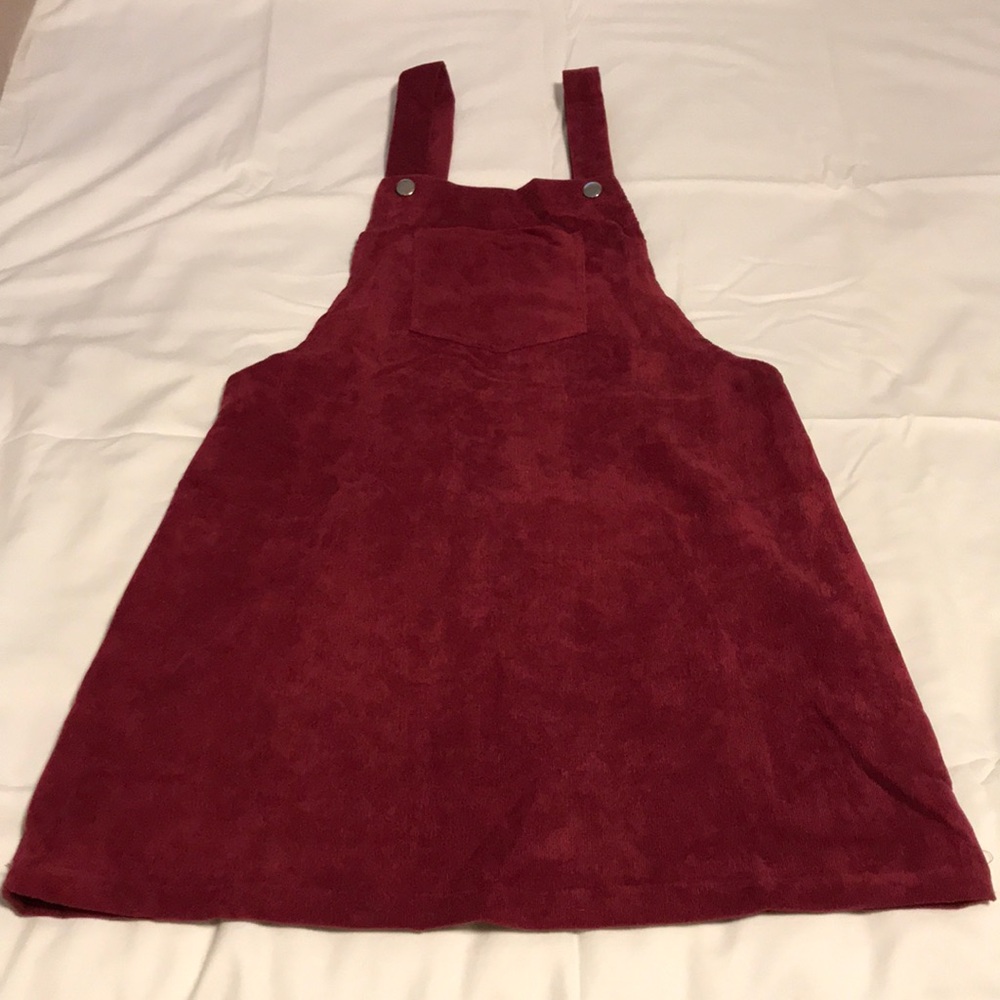 Burgundy pinafore